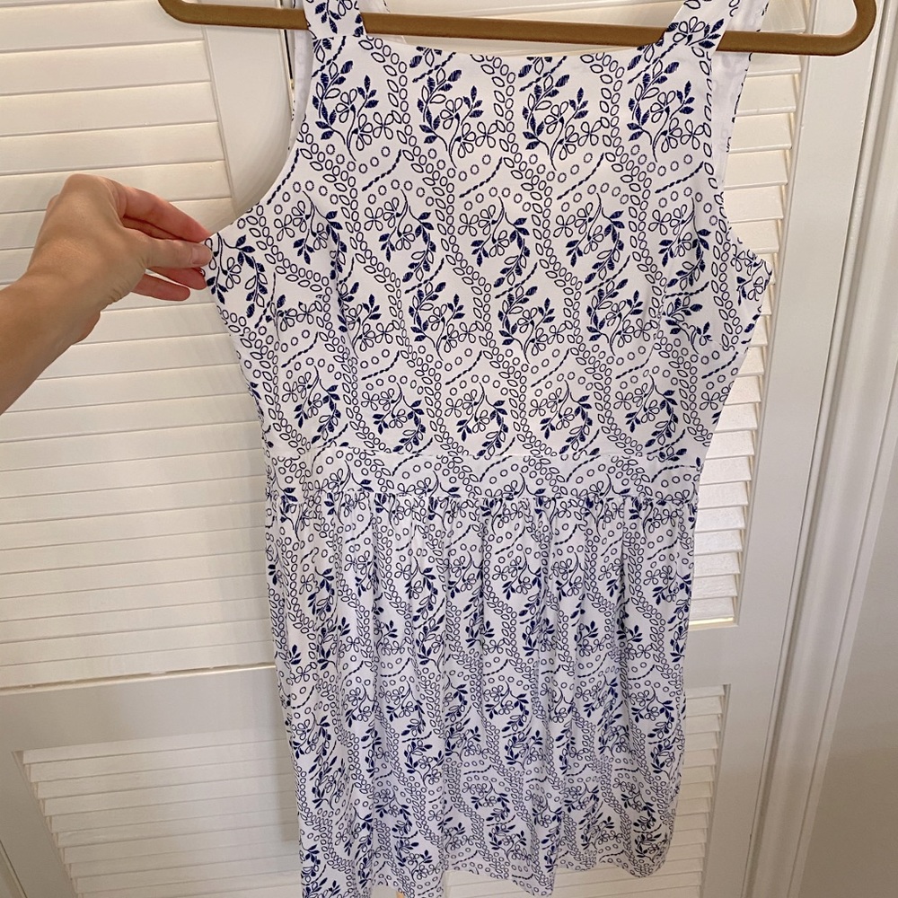 Loft White/Blue dress